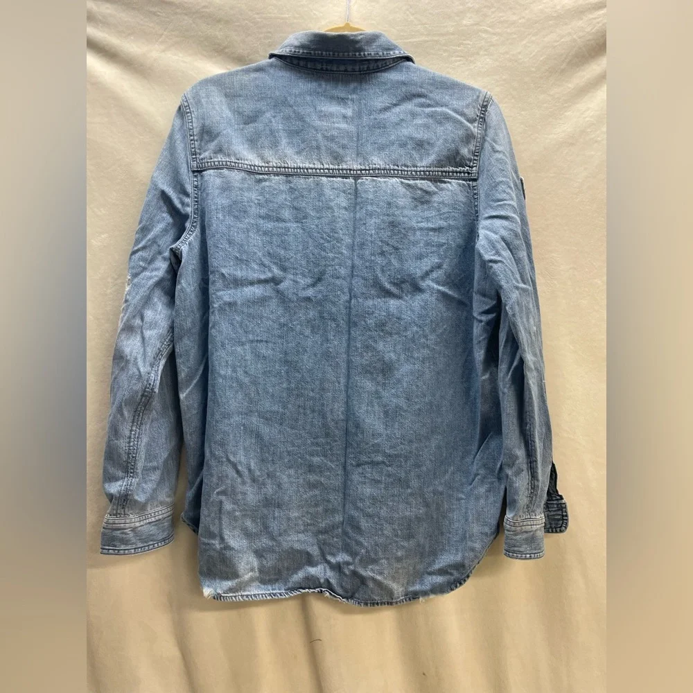 American Eagle Denim oversized shirt with Fun Patches - Picture 6 of 7